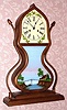 C.1975, Modern repro Acorn Shelf clock, 8-day, time and strike, with German movement.