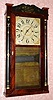 C.1832, E. Thayer and Co, Williamsburg, Mass., 30-hour time/strike, Groaner, wood movement half column and splat shelf clock /less hands. 