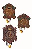 Lot of 3: C.1937, Keebler Clock Co., Chicago, and Lux Clock Mfg. Co., Waterbury, Conn., 30-hour novelty timepieces. 