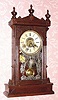 C.1885, William L. Gilbert Clock Co., "Crius" 30-hour time/strike/alarm mantel clock. 