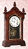 C.1900, New Haven Clock Co., "Diadem" 30-hour time/strike mantel clock. 