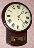 C.1830, English, Regency Fusee Drop Dial clock, with convex dial and crystal; mov't with heavy baluster pillars, as-found. 