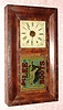 C.1860, Jerome and Co., (New Haven Clock Co.), 8-day time and gong strike, double door OG shelf clock. 