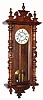 C.1885, German, 2-Wt Vienna Regulator, 8-day wall clock in walnut and veneers, with restorations. 