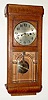 C.1910, German, Gustav Becker, 8-day time and strike Box style wall clock, broken glass. 
