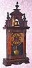C.1900, German Shelf clock, converted around 1998 in China to be a bell strike "Monk" clock. 