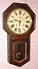 C.1880, E. N. Welch, VERDI, octagon long drop school clock in rosewood, 8-day. 