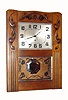 C.1930, German, Art Nouveau, 8-day wall timepiece for the French market. 