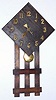 C.1911, New Haven Clock Co., 8-day time/strike Mission style wall clock. 