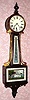 Mixed lot: C.1910 American, 8-day banjo timepiece, a Waltham case with unknown old movement from another clock. 