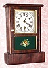 C.1875, German, Congress Clock Co., 30-hour cottage timepiece, flat top. 