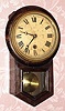 C.1910, Hamburg-American Clock Co., Wurtemburg, Germany, 8-day miniature schoolhouse timepiece. 
