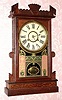 C.1870, New Haven Clock Co., "OXUS", 8-day, 2-Fusee, bell strike shelf clock in walnut. 