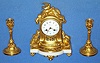 C.1880, French, Vincenti and Cie, 8-day time/strike 3-piece garniture set, ormolu and marble, 2 doves on top. 