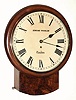 C.1840, English, 12" Drop Dial, with cast brass bezel and robust chain fusee movement. 