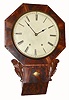 C.1850, Chauncey Jerome, New Haven, Conn., 8-day time and gong strike fusee drop octagon wall clock. 