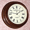 C.1920, E. Howard and Co, No. 123A Gallery timepiece, an oak case with hinged bezel, presentation piece, 10" dial. 