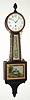 C.1906, Waterbury Clock Co., "Willard No. 5", mahogany cased banjo, 8-day, weight driven, with Mr. Vernon tablet set. 