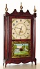 C.1825, Norris North, Torrington, Conn, 30 hour wooden works (east-west), Pillar and Scroll shelf clock. 
