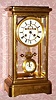 C.1900, French, for Tiffany and Co., Giant Brass and Glass mantel regulator. Both the movement and dial are signed Tiffany and Co. 
