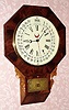 C.1865, William L. Gilbert Clock Co., Winsted, Conn., "Maranville Octagon Drop Calendar", 8-day time and strike calendar clock, restored. 