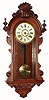 C.1904, Ansonia Clock Co., "Queen Mab", 8-day time and gong strike wall clock. 