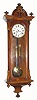 C.1870, Austrian, 2- Wt, Veinna Regulator, eight day, slide mount, gong strike. 