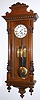 C.1870, Austrian, 3-Wt Grand Sonnerie,  Vienna Regulator,  8-day time and full quarter strike wall clock in walnut. 
