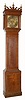 C.1800, English, 8-Day, Square Brass Dial tall clock, in a narrow oak case, as-found. 