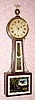 C.1835, Unsigned, Boston area Banjo clock, 8-day weight driven, with original tablets, the lower a tribute to Tom Jefferson and John Adams. 