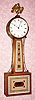 C.1969, (dated) Elmer O. Stennes, Cross Banded Banjo, single weight timepiece with geometric tablets. 