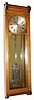 C.1905, Waltham Clock Co., Waltham, Mass, Regulator No. 13, in oak, 8-day weight driven with compensating mercurial pendulum, 3-metallic jars, polished and sealed, serial No. 2725. 