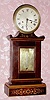 C.1830, (date on scale), French, Rosewood Mantel regulator with thermometer, less dome, 8-day time and bell strike, silk thread. 
