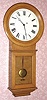 C.1908, Chelsea Clock Co., Boston, Mass, Pendulum No. 1, 8-day weight driven wall regulator in oak, serial No. 49336. 