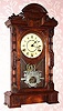 C.1884, (dated on rear), Seth Thomas, "HECLA", walnut cased, quarter strike mantel clock, on bells. 