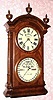 C.1877, Southern Calendar Clock Co., St. Louis, FASHION No. 2, walnut cased, double dial perpetual calendar clock. 