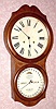 C.1881, (dated label) Ithaca Calendar Clock Co., "No. 4 Hanging Office", 8-daytime/strike calendar wall clock. 