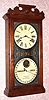 C.1874, Ithaca Calendar Clock Co., "HOME", model, 8-day time and strike, double dial perpetual calendar, mfd especially for R.J. and J.H. Cook. 