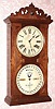 C.1880, Ithaca Calendar Clock Co., "No. 10 FARMER'S" model, double dial perpetual calendar, in walnut. 