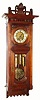 C.1900, German, Gustav Becker, Grand Sonnerie, 3-weight wall clock in black walnut, rod strike. 