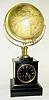 C.1890, French, Chaude, Hgr de Empereur, TERRESTRIAL GLOBE Clock, 8-day time and strike. 