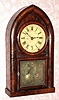 C.1845, Brewster and Ingrahams, Bristol, Conn., 8-day, brass spring, time and gong strike beehive shelf clock. 