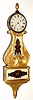 C.1830, Boston Area Gilded Lyre timepiece, 8-day weight driven, wall hanging. 