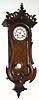 C.1875, German, R-A, Spring regulator,  probably a Lenzkirch without signature, in a serpentine case of pine and veneers, with black accents, 8-day. 