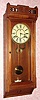 C.1883, Waterbury Clock Co., "Stafford", 8-day time/strike wall regulator. 