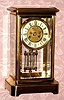 C.1900, French, Japy Freres and Cie, 8-day time/strike crystal regulator mantel clock, large. 
