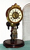 C.1875, Probably Henry J. Davies (for Ansonia), Single Post Crystal Palace, 8-day time and strike under glass dome. 