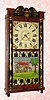 C.1832, Rodney Brace, North Bridgewater, Mass,  stenciled half column and splat with turned feet, 30 hour Torrington movement, time/strike. 