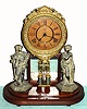 C.1880, Ansonia Clock Co., "Crystal Palace No. 1 Extra", 8-day time and bell strike mantel clock, less dome. 