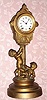C.1872, Seth Thomas Sons and Co., New York, "No. 8064", 15-day time and bell strike mantel clock, gilt white metal. 